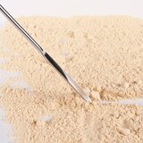 Rectangular micro spoon spatula, made of stainless steel