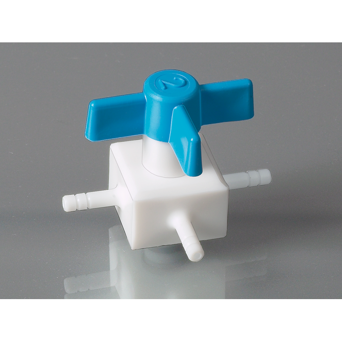 PTFE valve, three-way