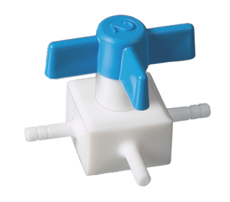 PTFE valve, three-way