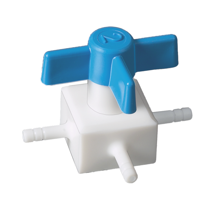 PTFE valve, three-way