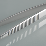 Forceps, stainless steel, blunt, straight