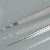 Forceps, stainless steel, sharp, straight