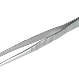 Forceps, stainless steel, blunt, straight