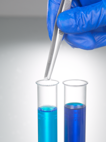 Forceps, stainless steel, blunt, straight