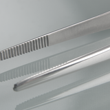 Forceps, stainless steel, blunt, straight