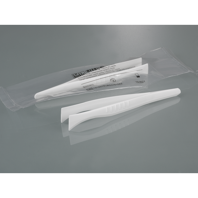 Forceps, disposable, broad tip, sterilised
