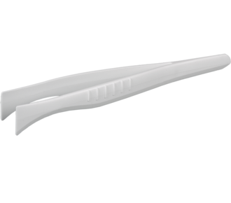 Forceps, disposable, broad tip