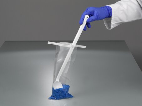 Sampling spoon curved, long handle, disposable