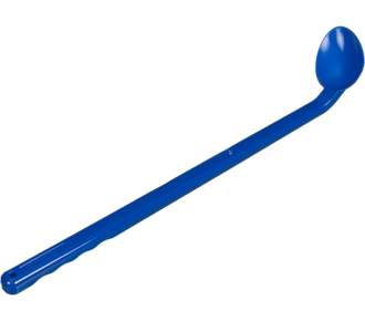 Sampling spoon curved, long handle, blue