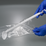 Sampling spoon curved, long handle, disposable Bio, sterile