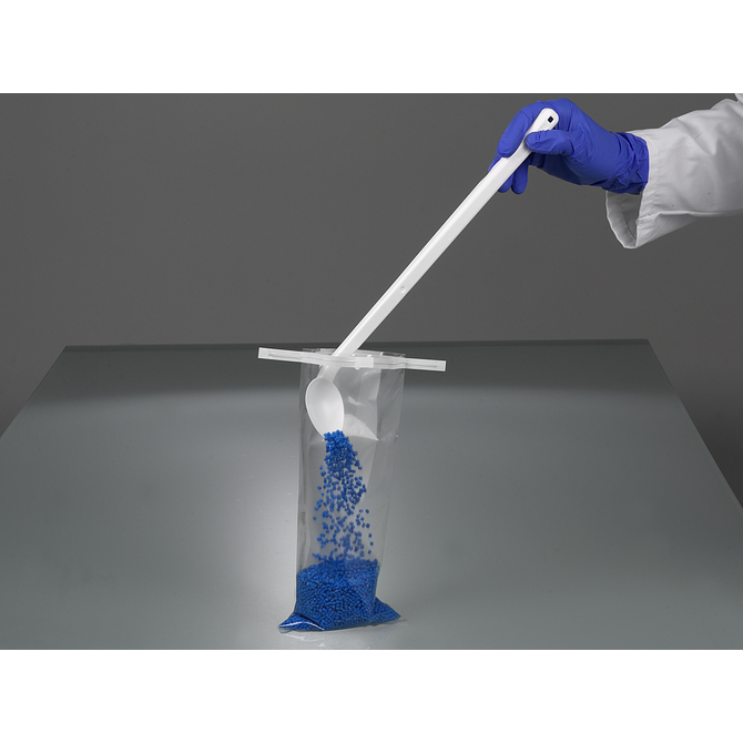 Sampling spoon curved, long handle, disposable Bio, sterile