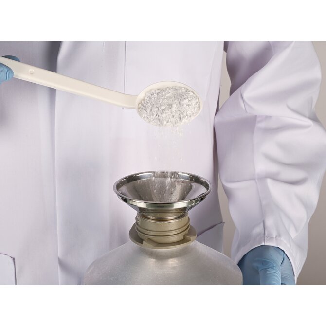 Stainless steel powder funnel