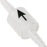 Non-return valves with conical inlet/outlet, black arrow