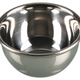 Round stainless steel mixing bowl/laboratory bowl