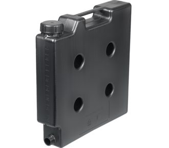 Space-saving canister with 3/4" threaded connection, electrically conductive
