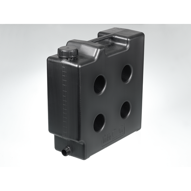 Space-saving canister with 3/4" threaded connection, electrically conductive