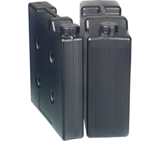Space-saving canister, electrically conductive