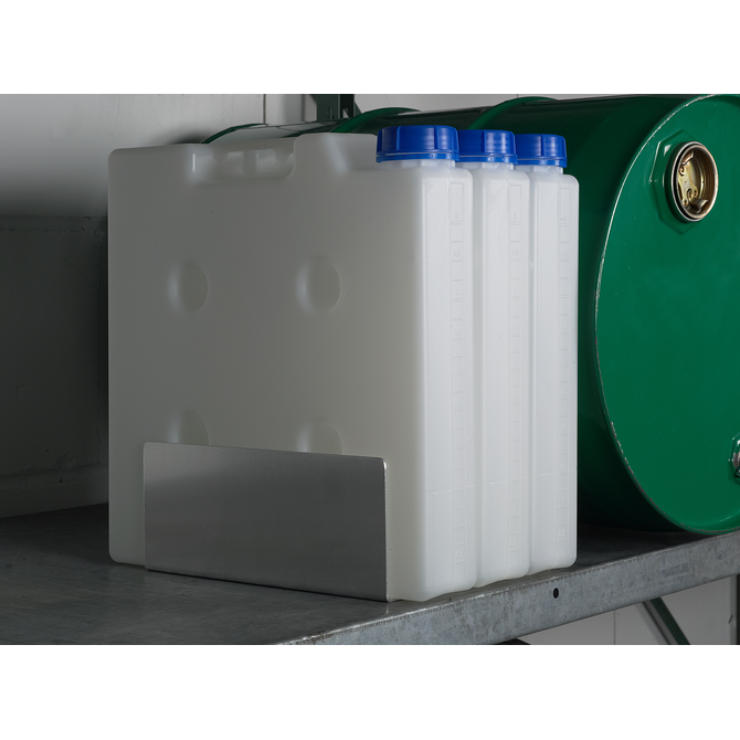 Support stand for compact jerrycans 5 l