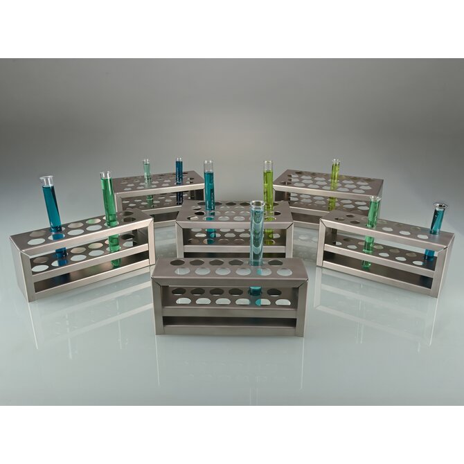 Stainless steel test tube rack