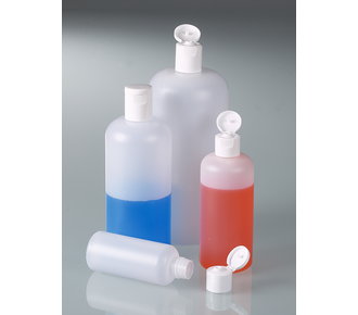 Round bottles with snap closure