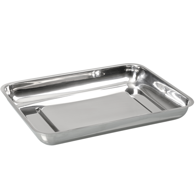 Stainless steel bowl, shallow form