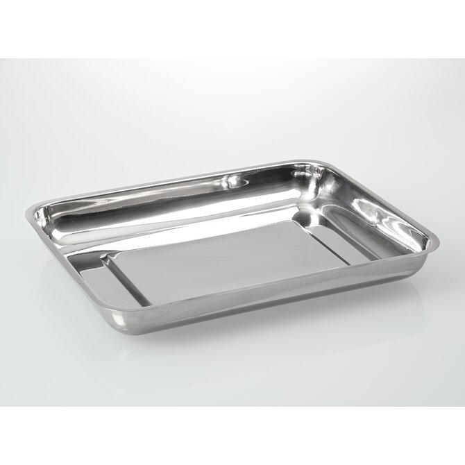 Stainless steel bowl, shallow form