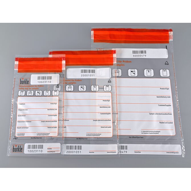 Security bags for samples