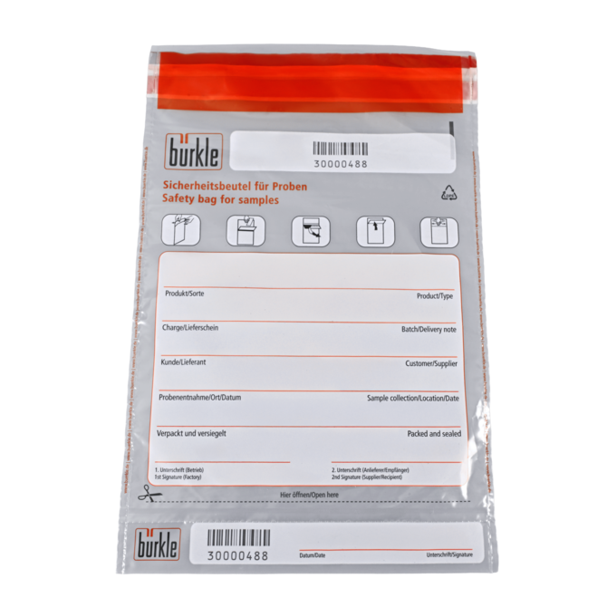 Security bags for samples