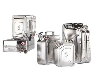 Safety jerrycans stainless steel with UN approval