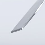 Stainless steel spatula spoon with rectangular tip and round handle