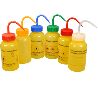 Wide neck wash bottle with print