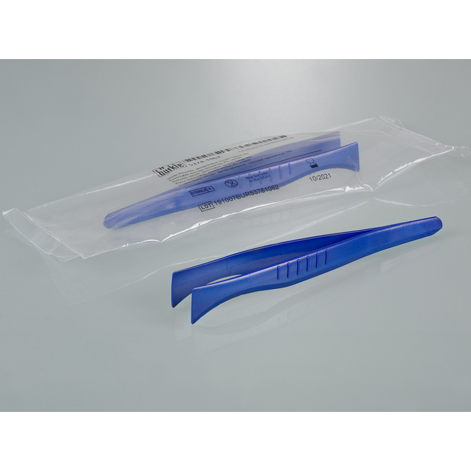 Detectable forceps, sterile, broad tip