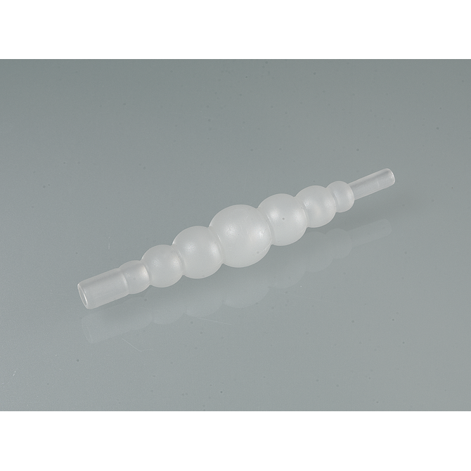 Universal hose tubing connectors with conical nozzles, PVDF