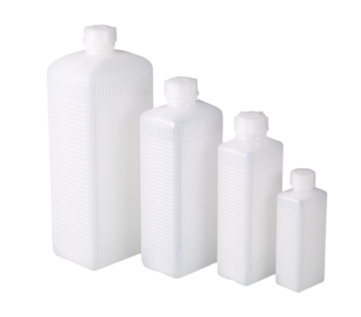 Square bottle with screw cap