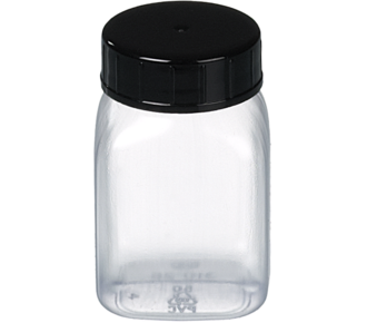 Wide-neck jar, square, PVC