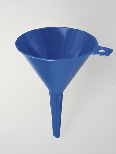 Blue disposable liquid funnel