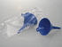 Blue disposable liquid funnel