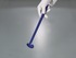 Detectable spoon curved, long handle, blue, not filled