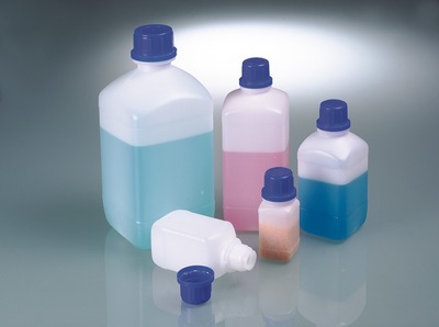 Narrow-necked reagent bottles, assortment