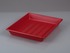 Photographic trays, shallow form with ribs on bottom, profile shape rounded, red