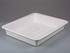 Photographic trays, deep form with ribs on bottom, stacked, white