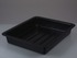 Photographic trays, deep form with ribs on bottom, stacked, black