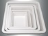 Photographic trays, deep form without ribs on bottom, white