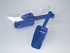 Food scoop, blue, packaged and unpackaged