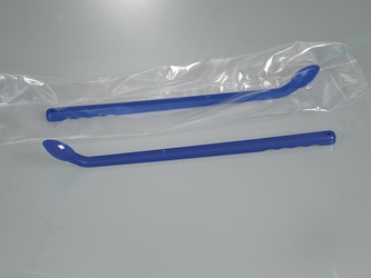 Food spoons, long handle, blue,packaged and unpackaged
