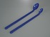 Food spoons, long handle, blue, 5 & 20 ml (0.17 & 0.68 oz.)