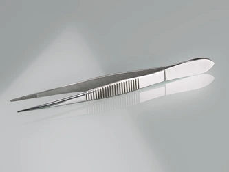Forceps, stainless steel, sharp, straight