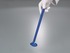 Sampling spoon curved, long handle, blue,