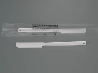 Sampling palette knife spatula, disposable Bio, packaged and unpackaged