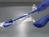 Food scoop, long handle, blue, application, packaged individually
